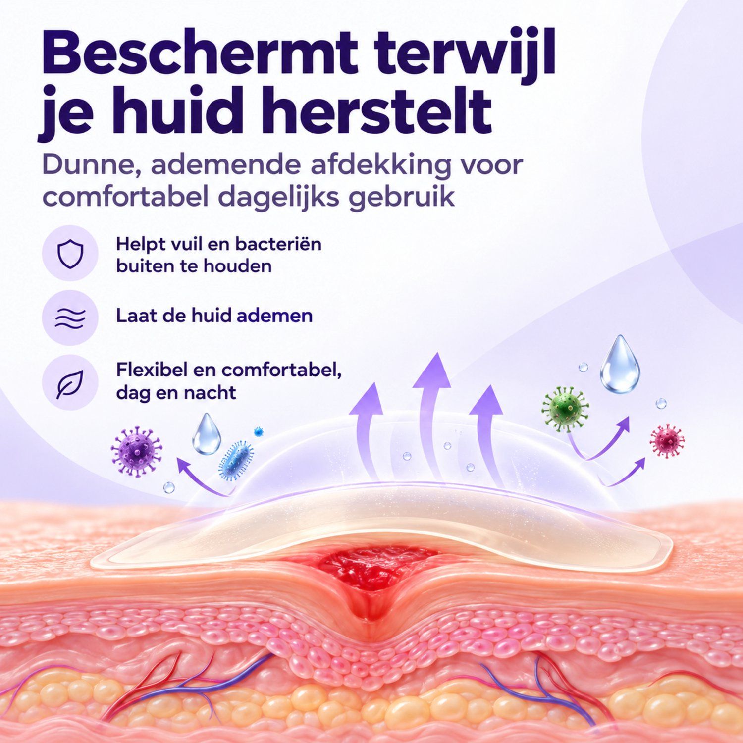 Een doorlopende rol. Geen vaste formaten, volledige vrijheid bij knippen.