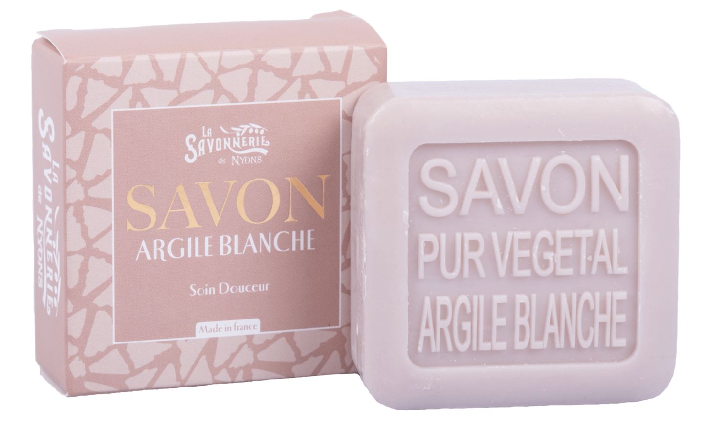 La Savonnerie de Nyons - Wellnesszeep in doosje - Witte kleizeep