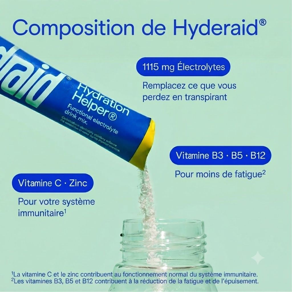 Sachet Hydraid Hydration Helper de 25 sticks, saveur baies.