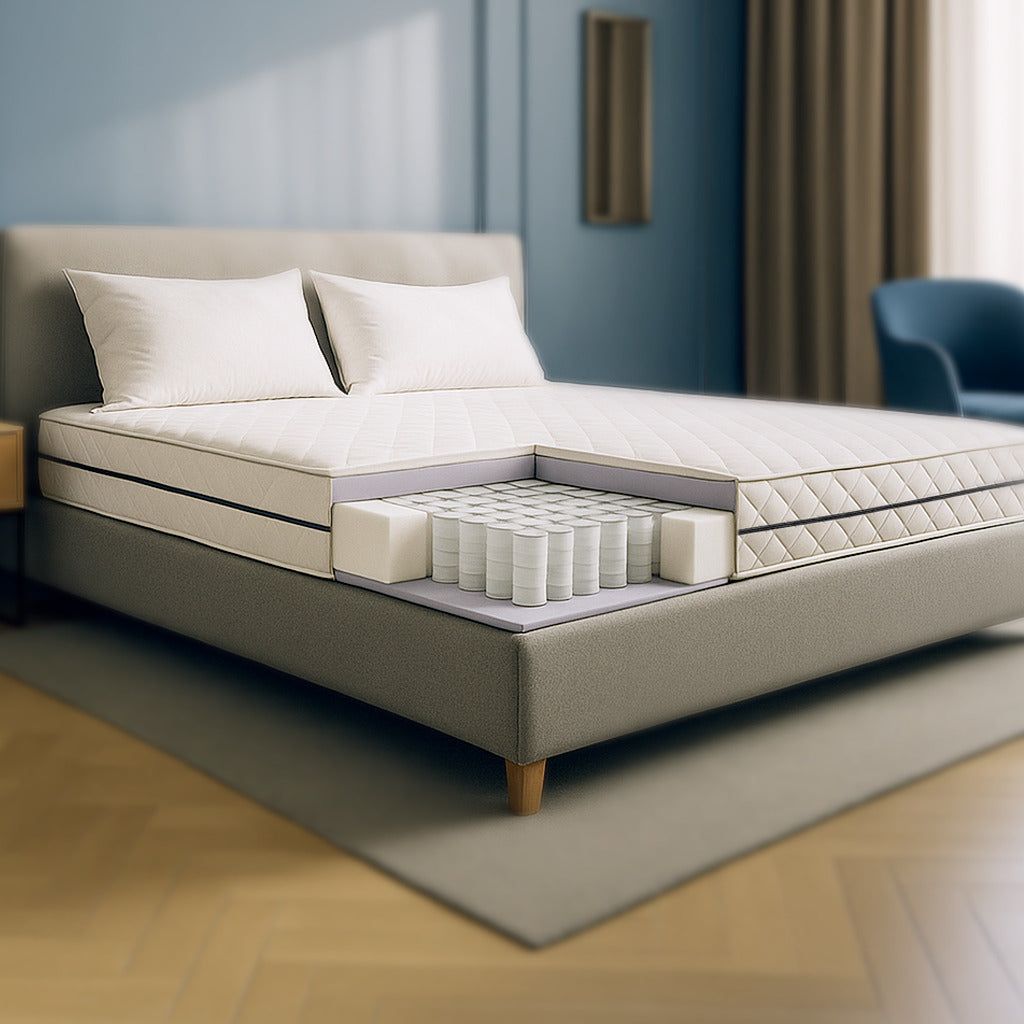 The White Stone Matras 120x200 met Pocketveren en Waterfoam | Hoogte 24 cm
