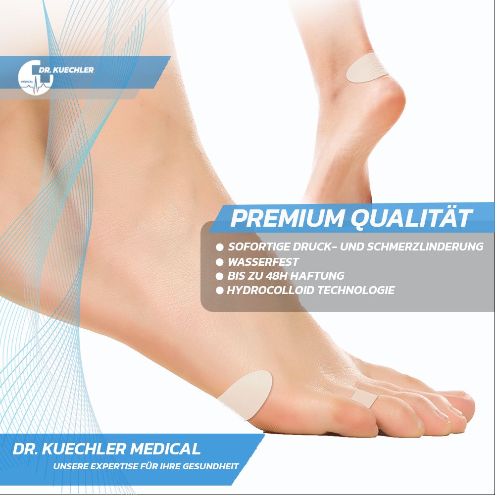 Dr. Kuechler Medical 15 stuks hydrocolloïde blarenpleisters, gemengd voordeelpakket, 3 maten