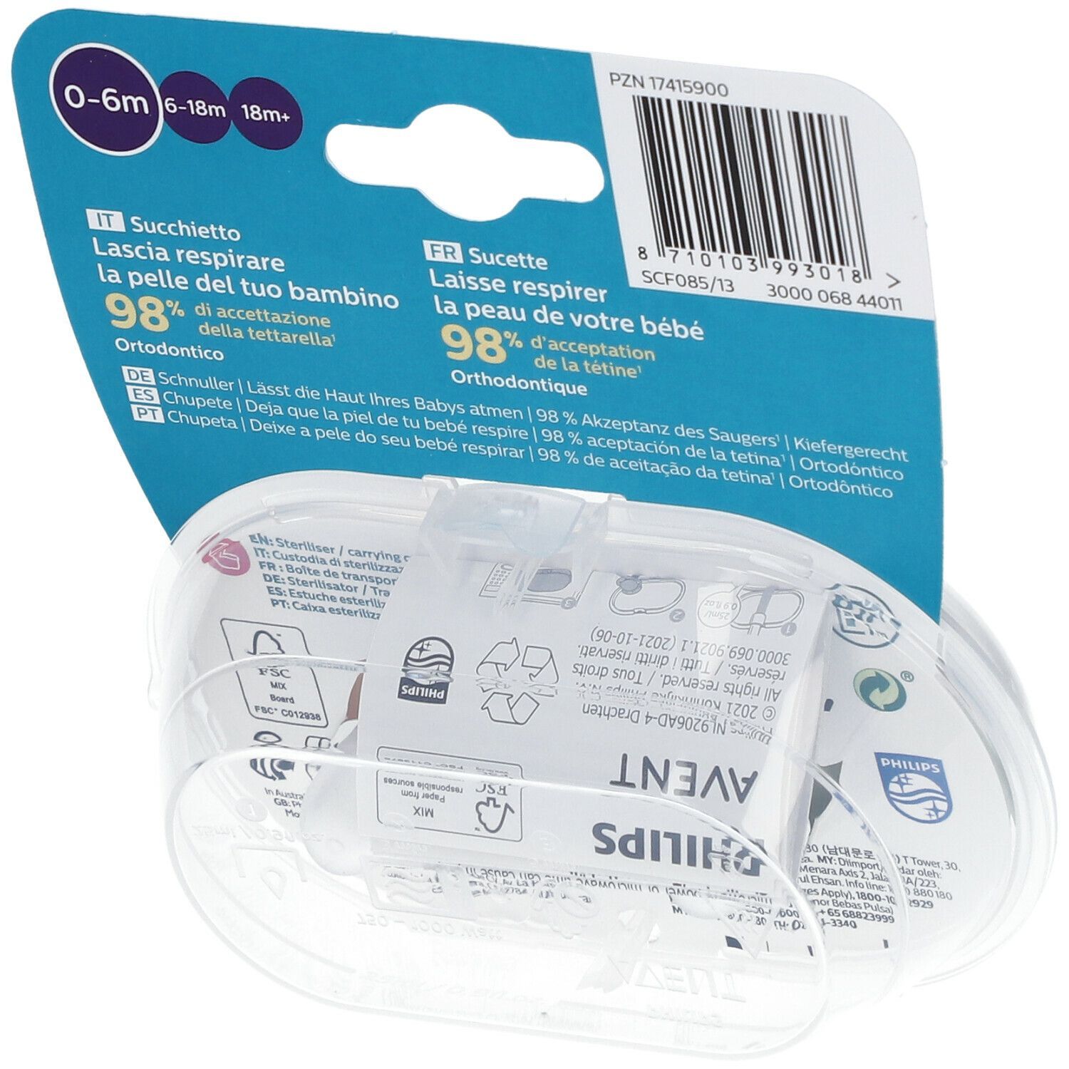 Philips Avent Ultra Air Fopspeen 0-6 Maanden SCF085/13