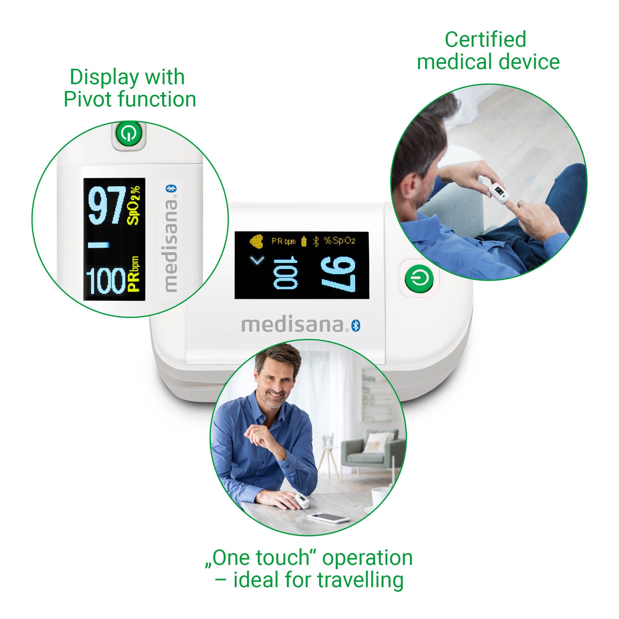 medisana PM 100 connect Oxymètre de pouls