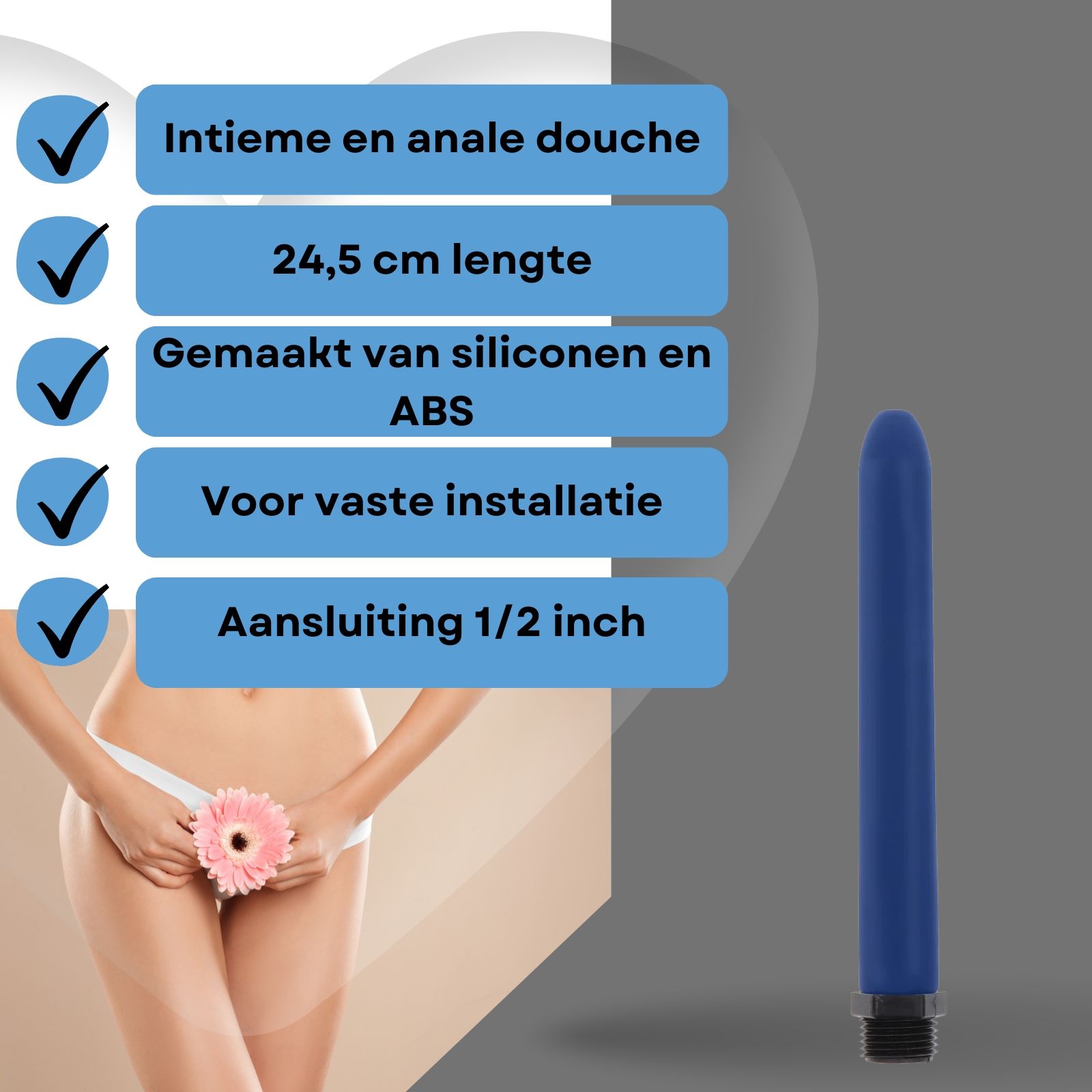 Lovelyness - Anale en intieme douche-opzetstuk 24,5 cm