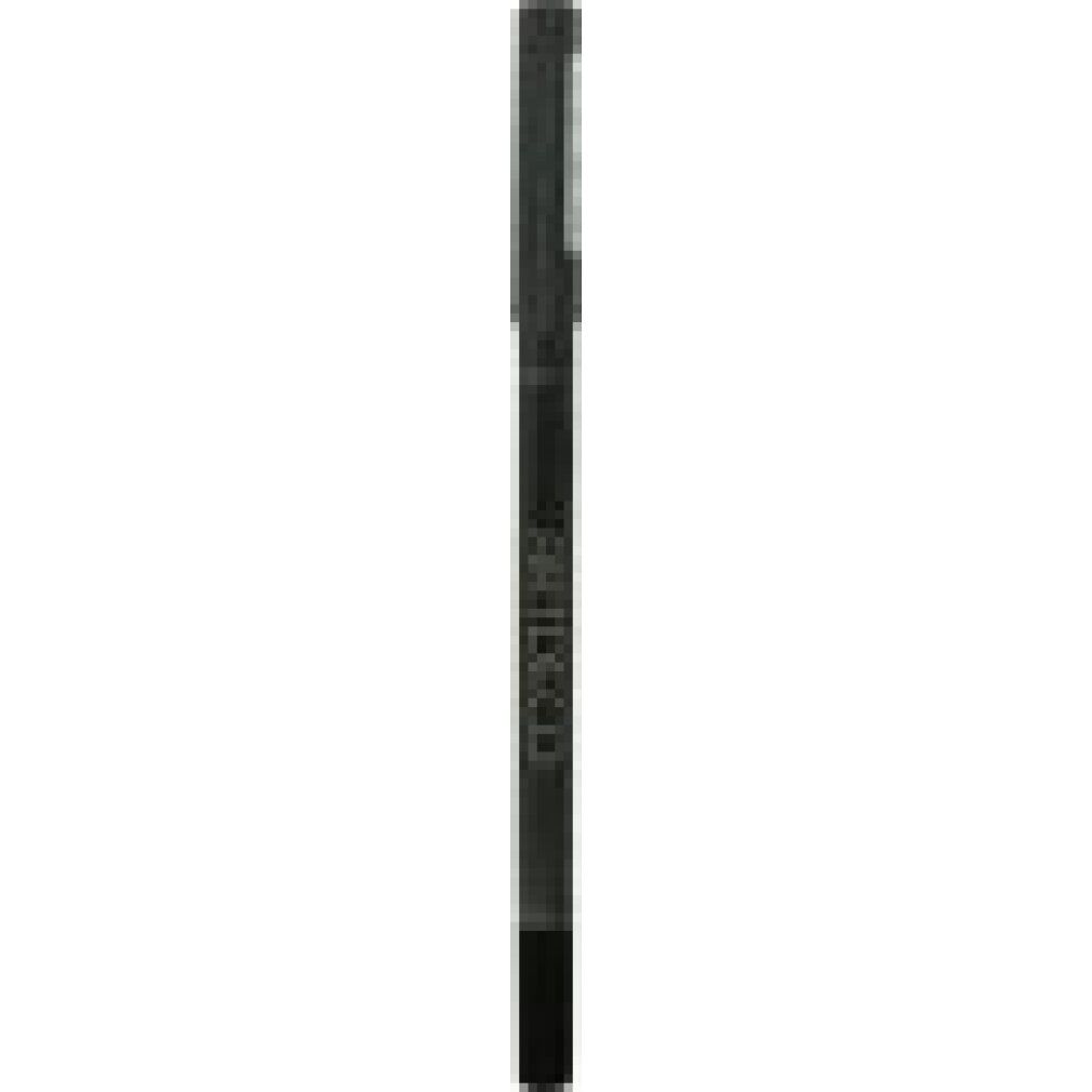 Crayon khôl noir, vertical. Inscription: ARTDECO, Khol Eye Liner long lasting 01. Pointe et extrémité noires.