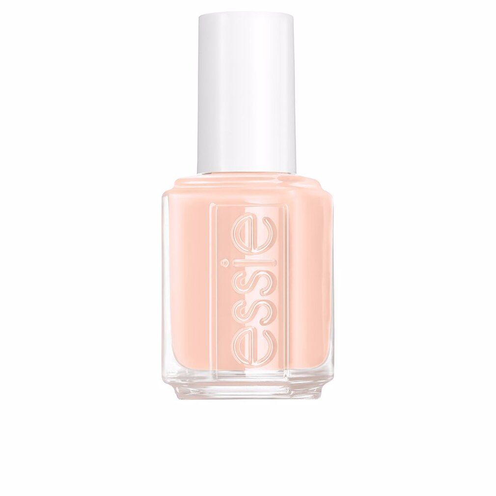 Essie vernis à ongles pêche clair avec capuchon blanc.
