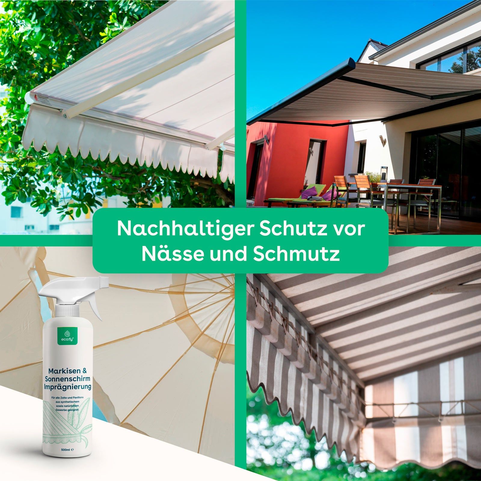 eco:fy® Waterdicht makende spray voor luifels en parasols • langdurige bescherming