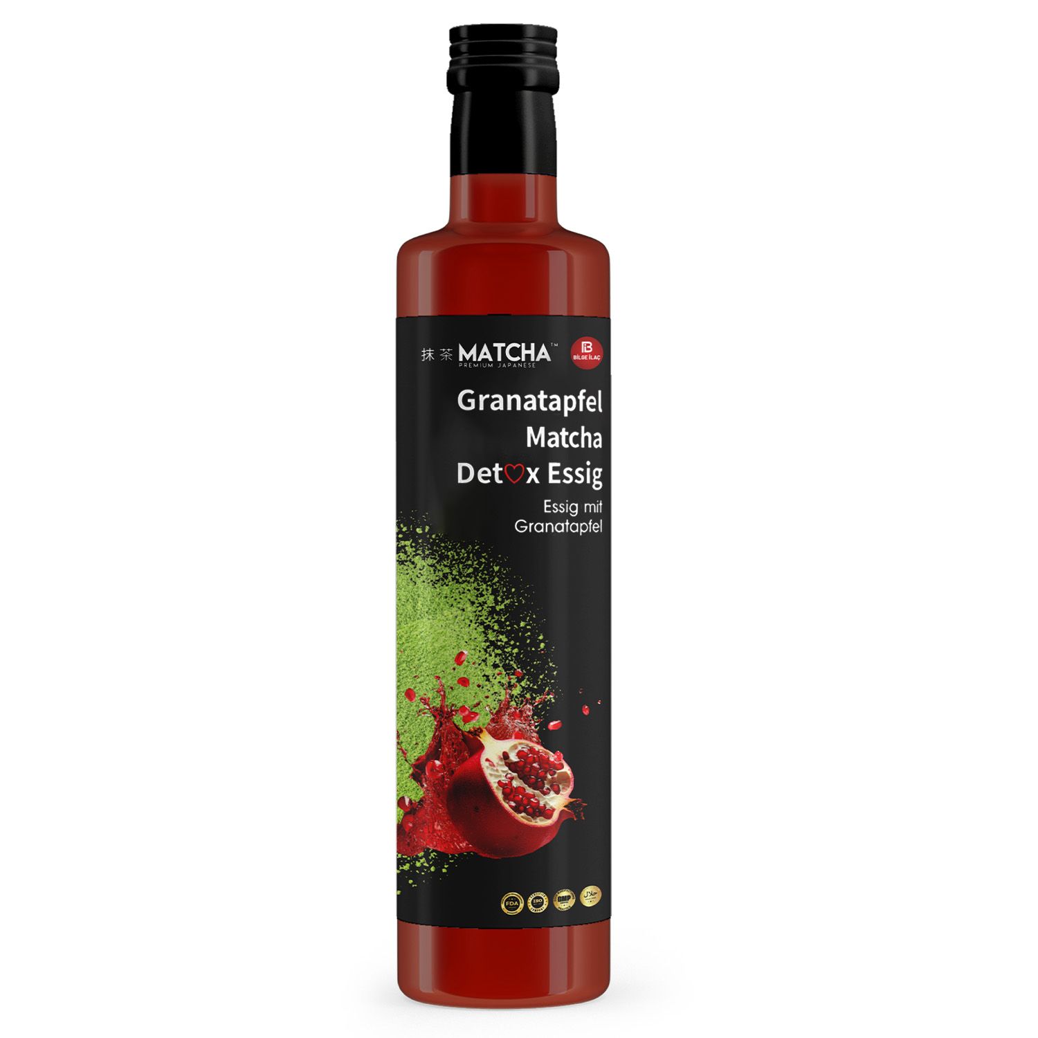 Bilge İlaç Vinaigre Detox Matcha Premium Japanese à la grenade et au matcha