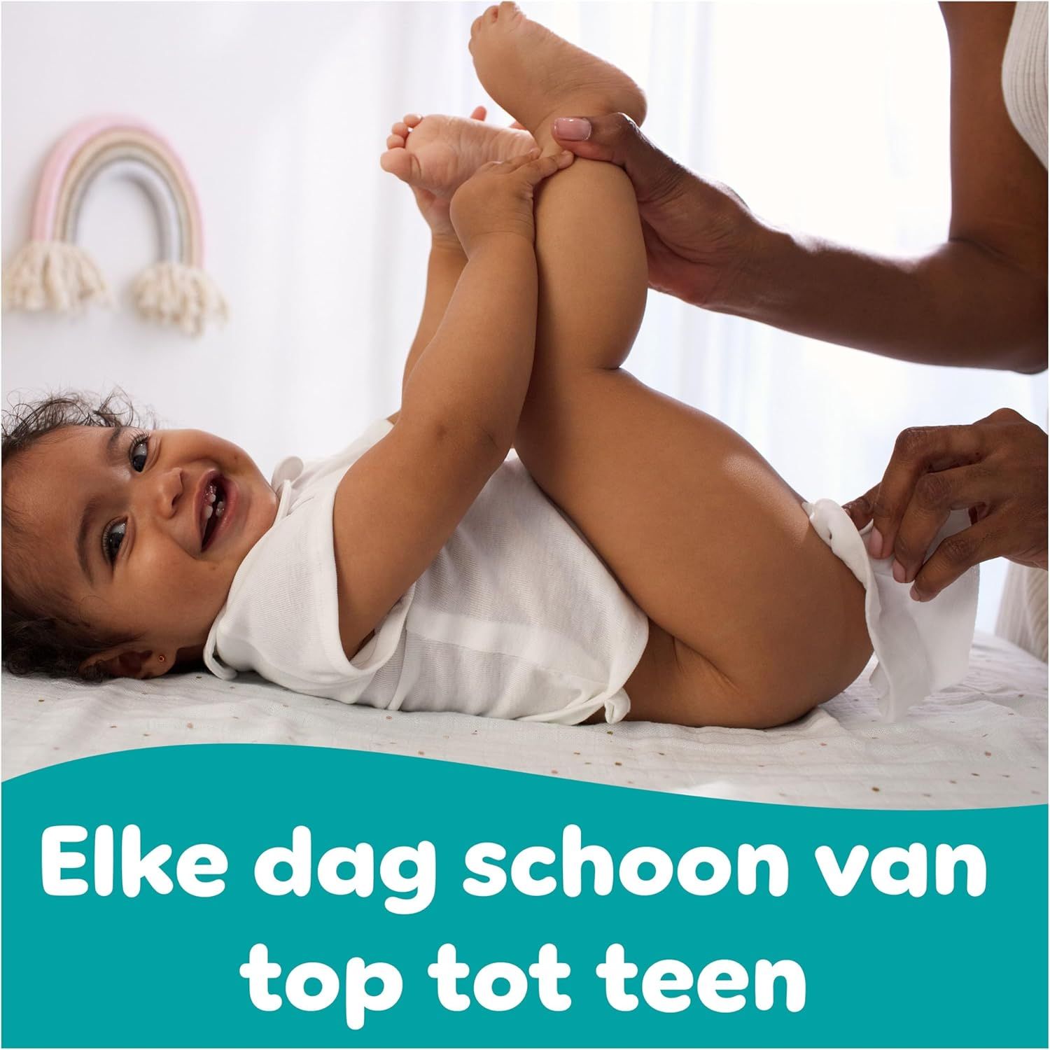 Pampers Fresh Clean: Dermatologisch goedgekeurd.