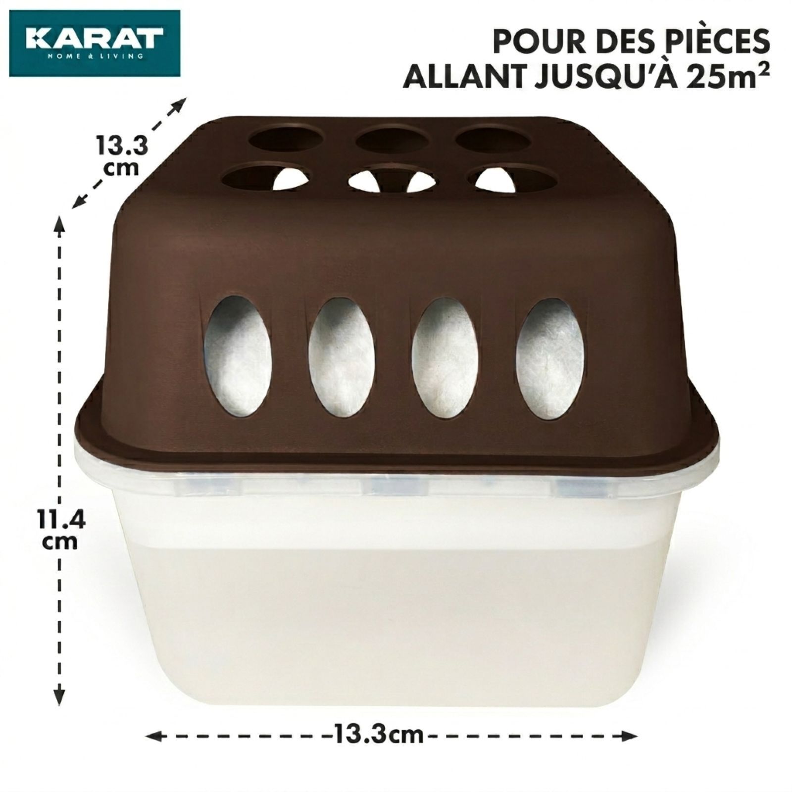KARAT Déshumidificateur Hava - Déshumidificateur à granulés Marron