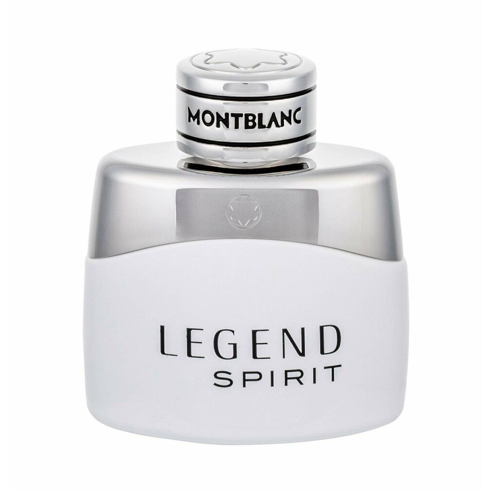 Flacon blanc avec bouchon argenté. Inscription: LEGEND SPIRIT. Forme du flacon: carrée.
