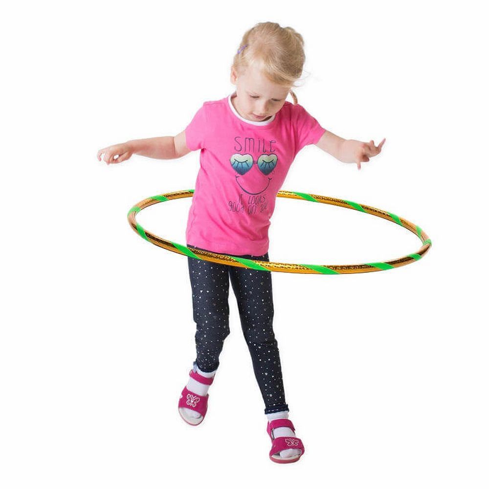 Hoopomania Funny hula hoop enfant | Ø 70 cm | Jaune-Vert