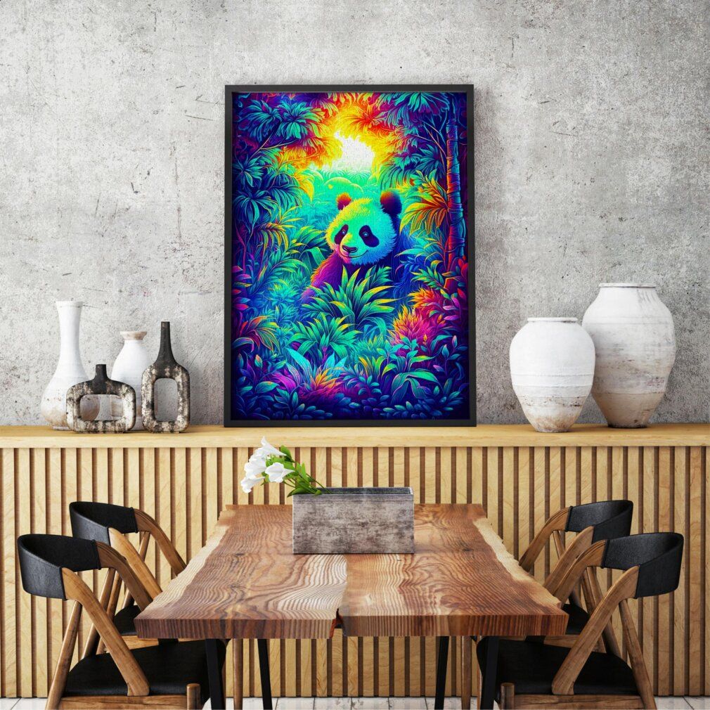 annÉe Panda coin puzzle 1000 pièces