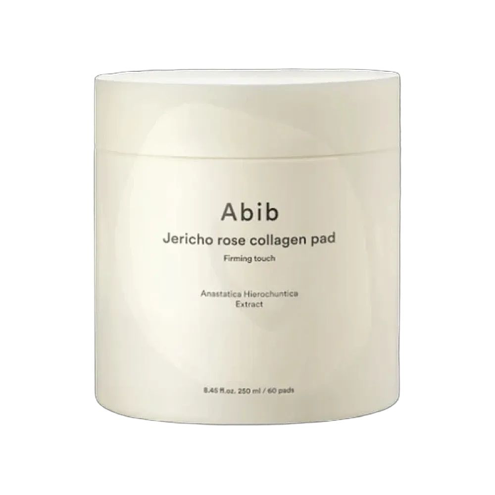 Contenant Abib Jericho Rose Collagen Pad avec étiquetage.