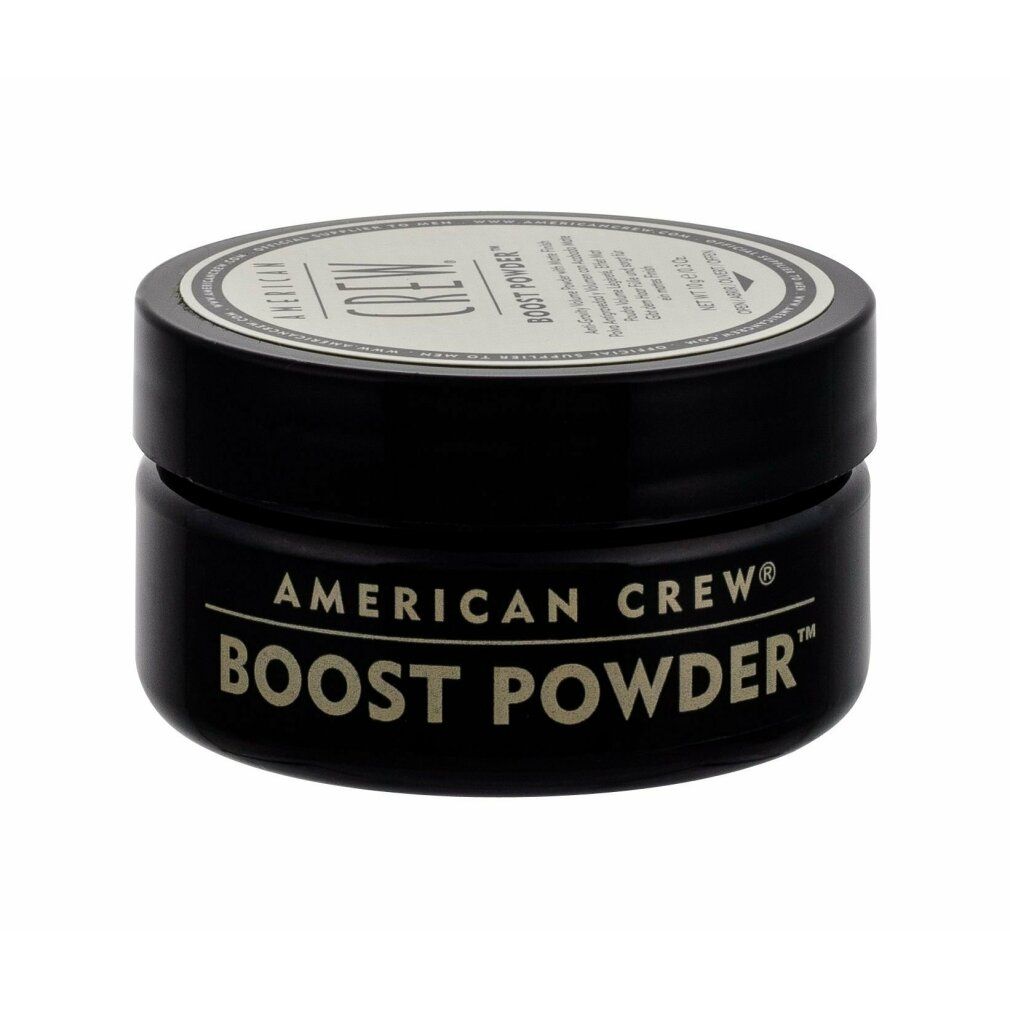 American Crew Boost Powder in een zwarte pot met witte belettering.