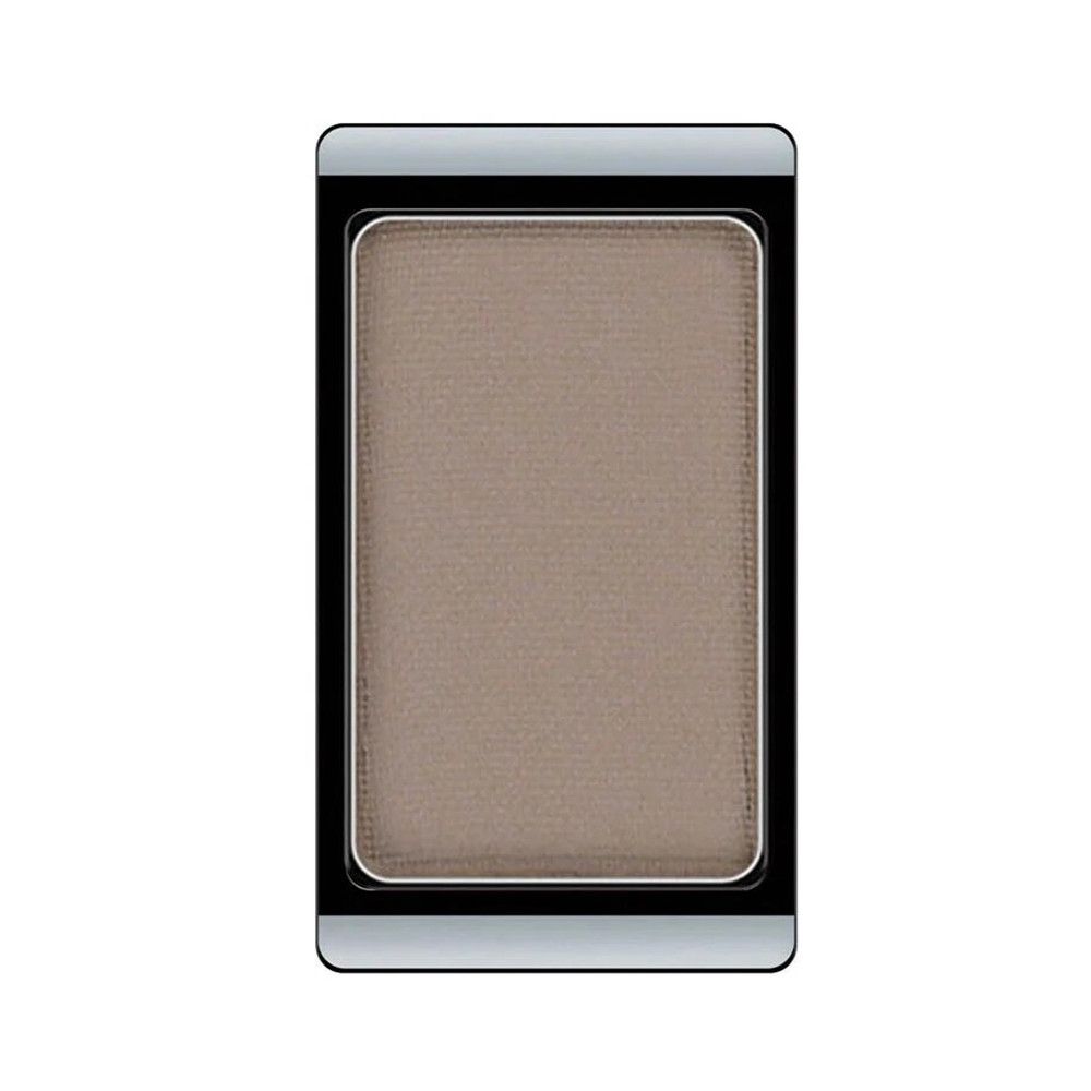 Artdeco Lidschatten Matt in rechthoekige zwarte houder met zilverkleurige rand. Grijsbruine tint.