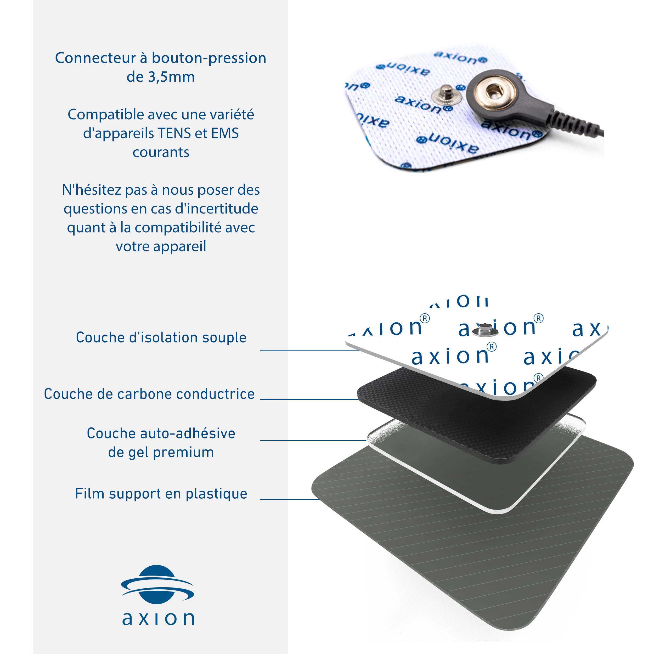 axion® Électrode cervicale autocollante