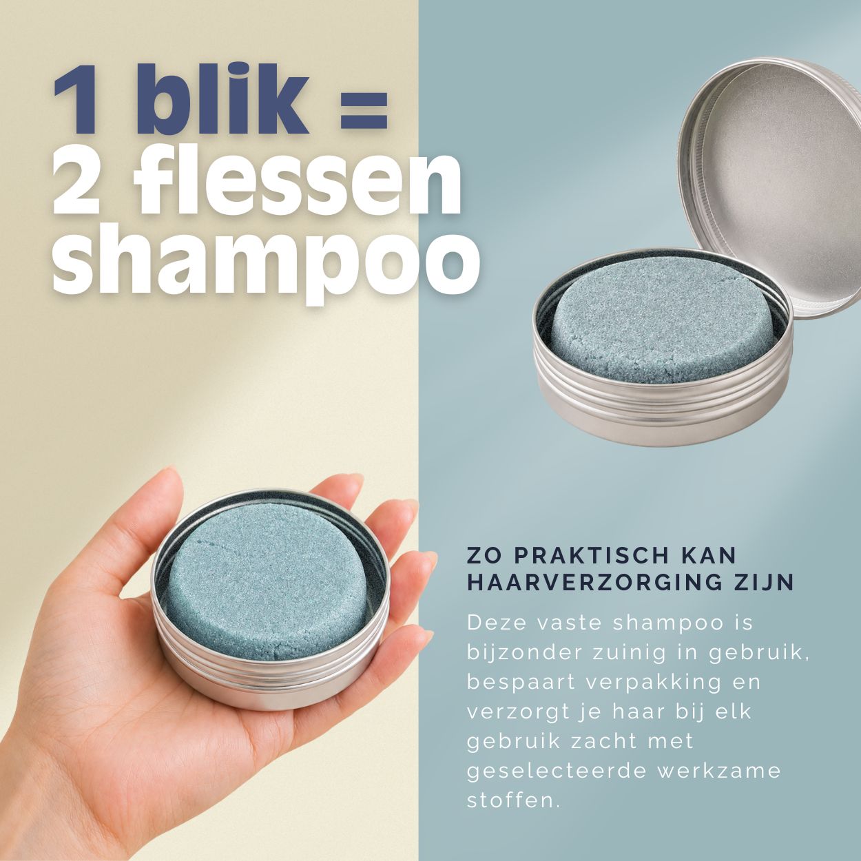 VitalizeNature Ocean Therapy Shampoo Bar – Algenextracten & olijfolie