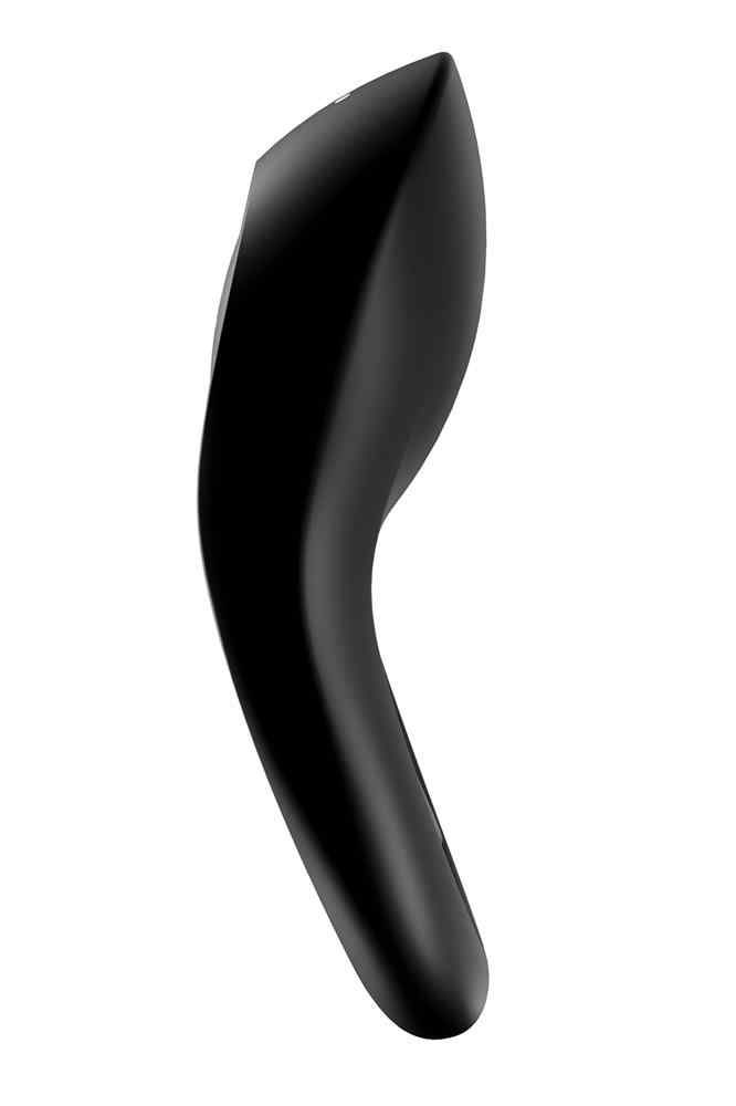 Côté du Satisfyer Legendary Duo Ring Vibrator noir.
