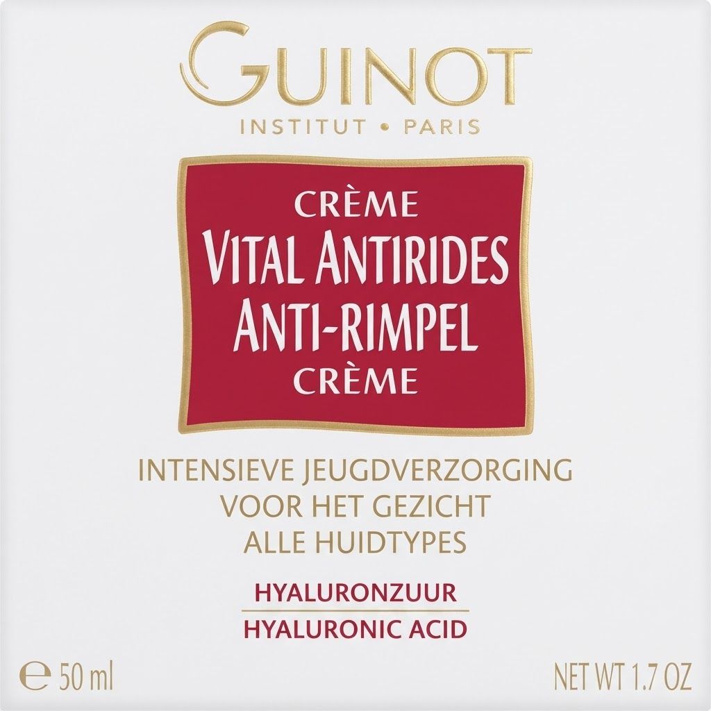 Guinot Vital Antirides Anti-Rimpel Crème verpakking met hyaluronzuur.