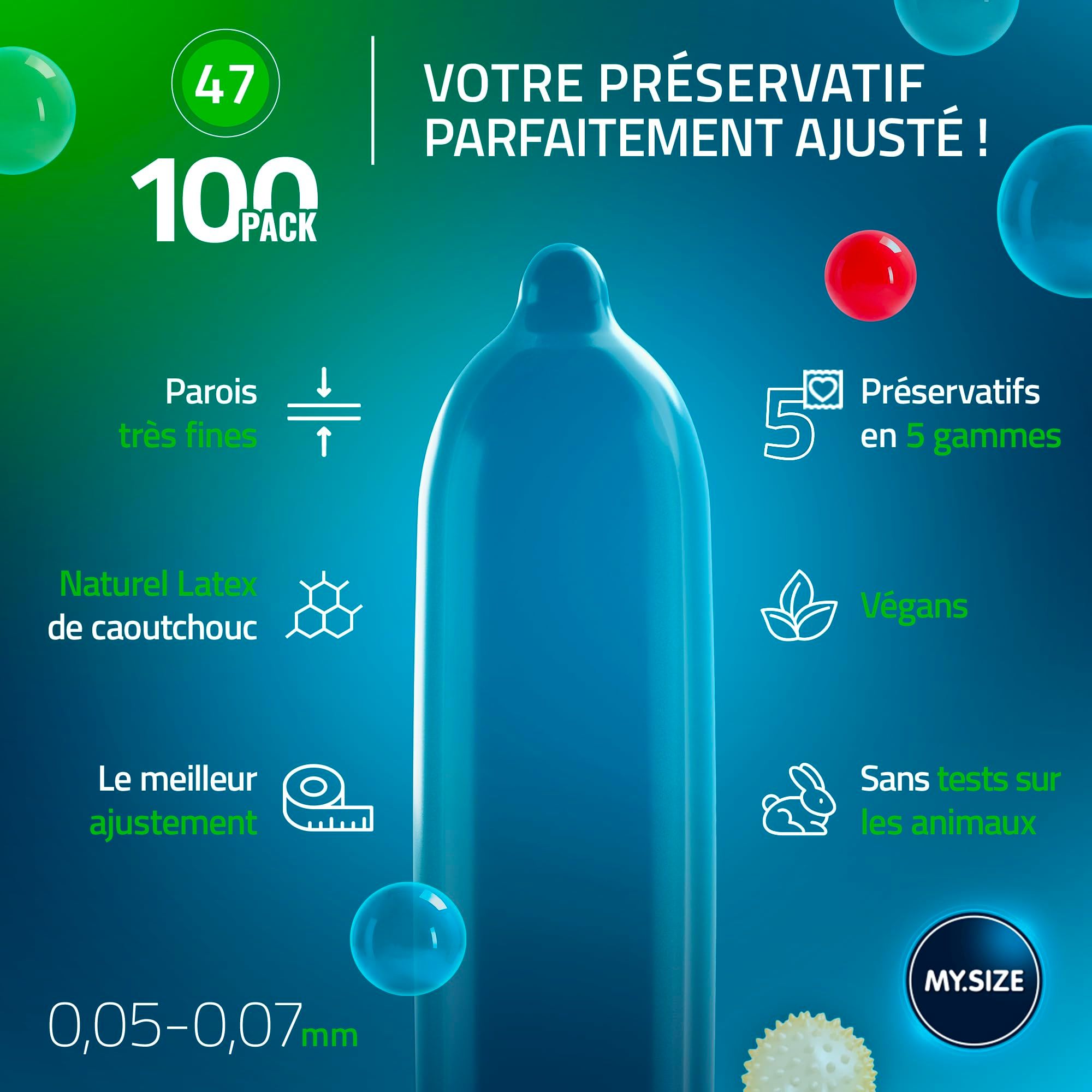 MY.SIZE Préservatifs Megaset 69mm