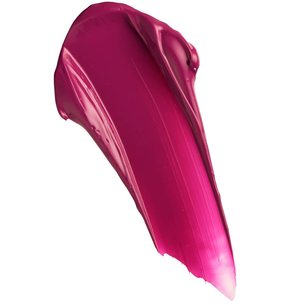 Étalement de rouge à lèvres crème rose. Texture brillante, forme diagonale.