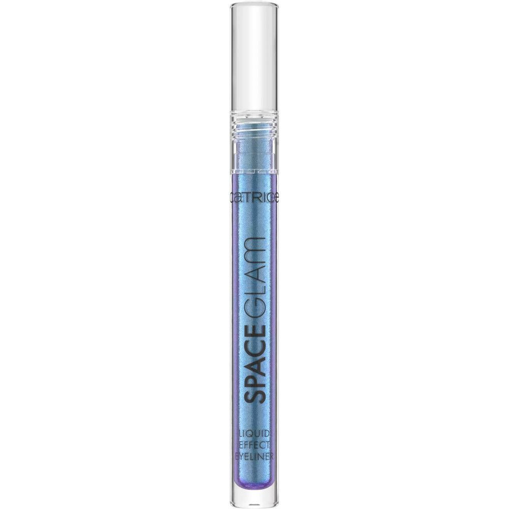 Eyeliner liquide Space Glam Effect bleu, en emballage. Marque Catrice visible.