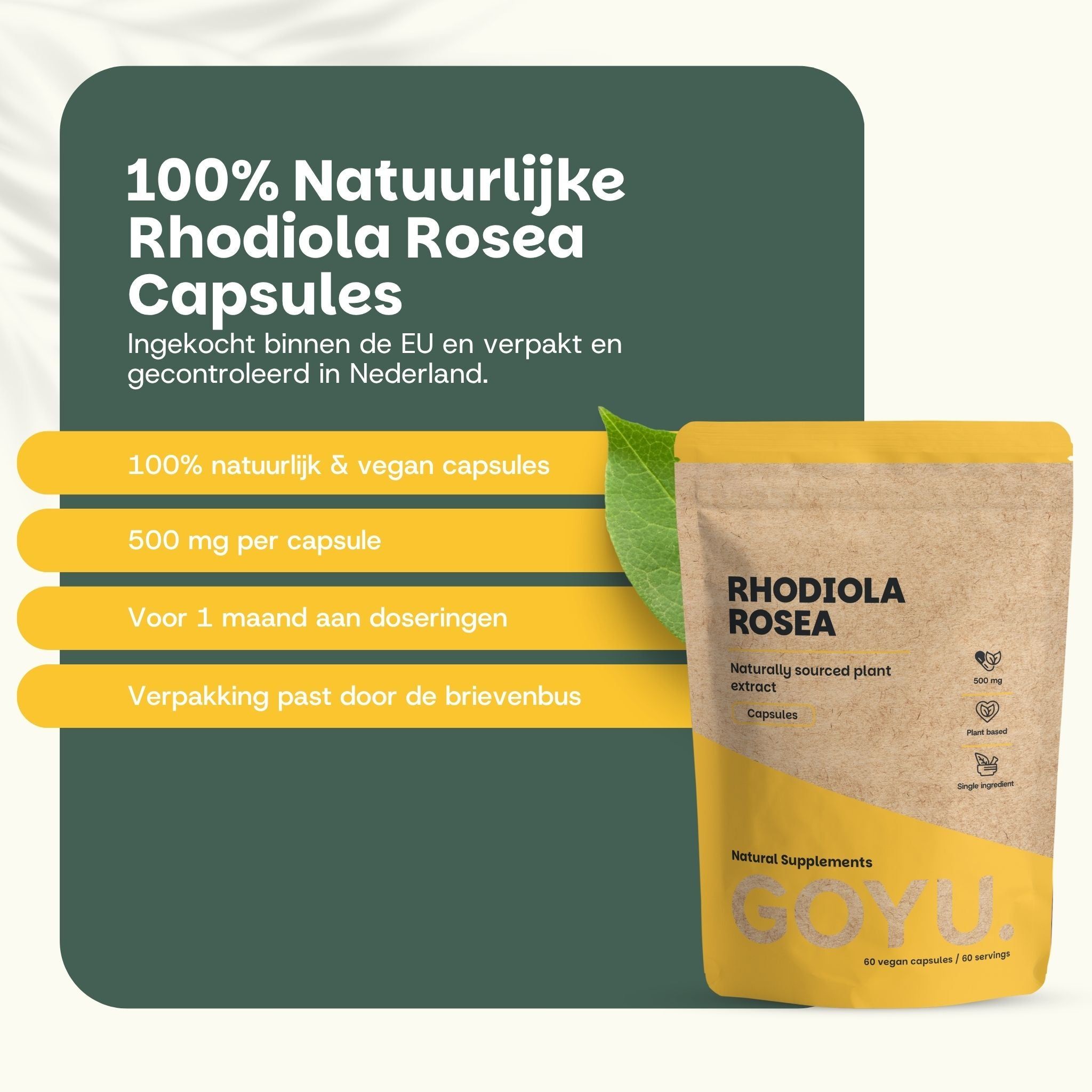 GOYU® - Rhodiola Rosea Capsules 500 mg - Multipack
