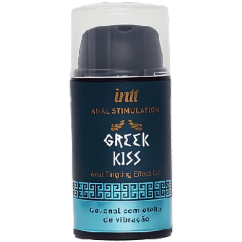 Flacon du gel INTT Greek Kiss Anal Stimulation à effet rafraîchissant et picotant.