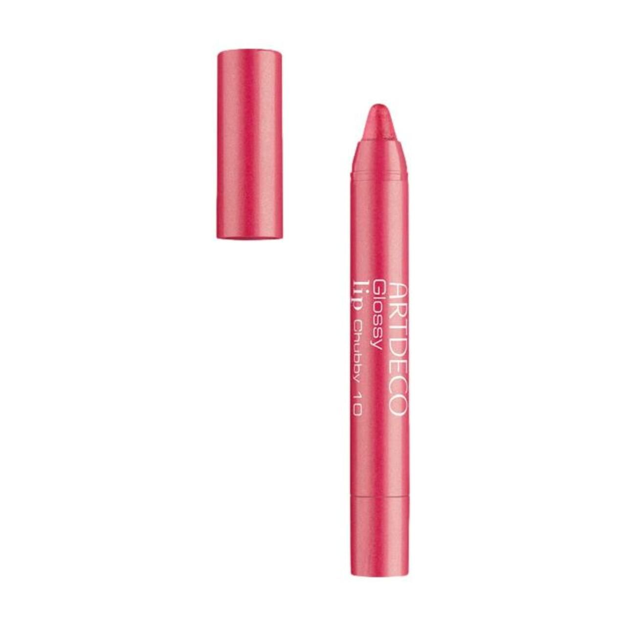 Artdeco Glossy Lip Chubby 10. Roze lippenstift in stiftvorm, dop ernaast.