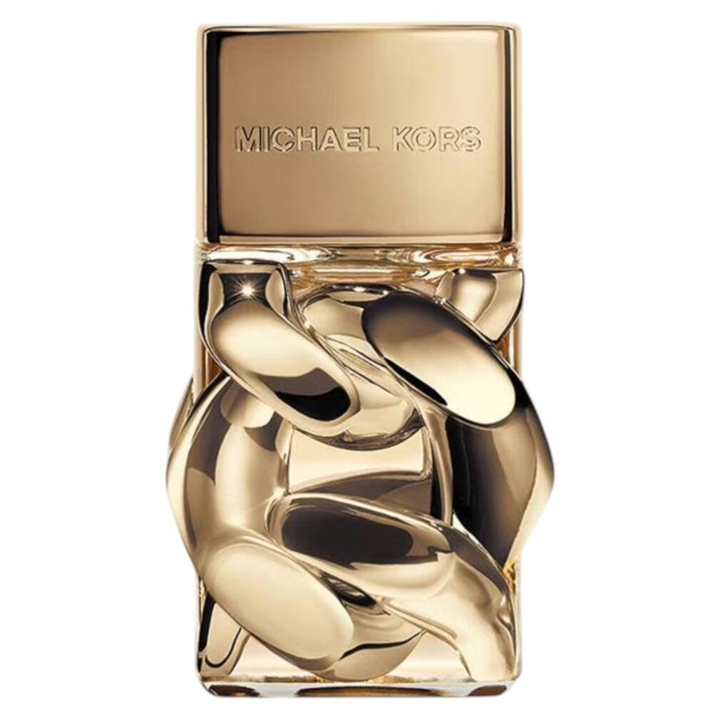 Flacon Michael Kors Pour Femme Eau de Parfum, chaîne dorée.