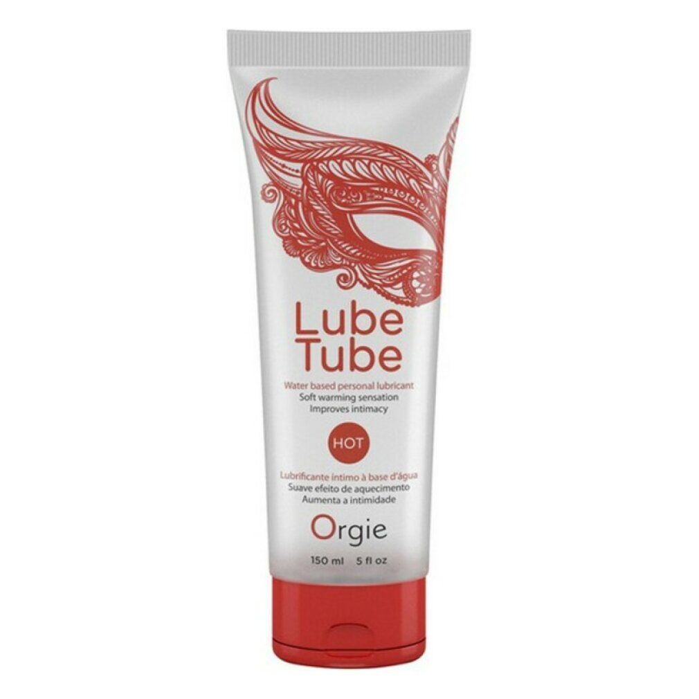 Orgie Lube Tube HOT glijmiddel in een tube met rode dop. Op waterbasis voor zachte warmte.