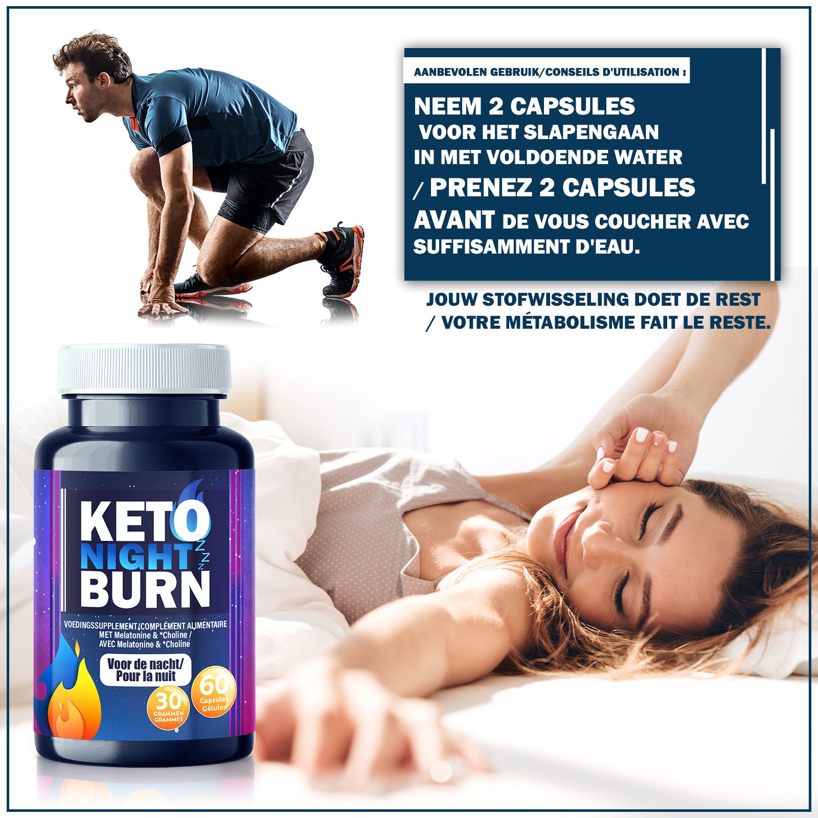 Enolenia® Keto Night Burn | Supplement voor uw dieet en afslankdoelen