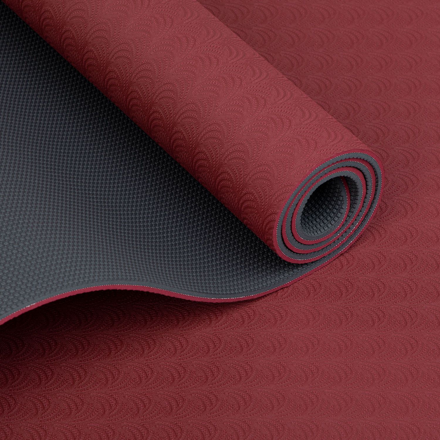 bodhi LOTUS PRO yogamat donkerrood/antraciet