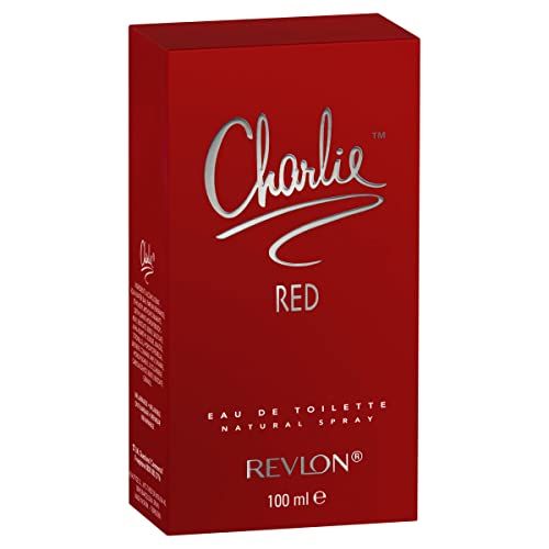 Boîte rouge avec inscription argentée 'Charlie RED'.