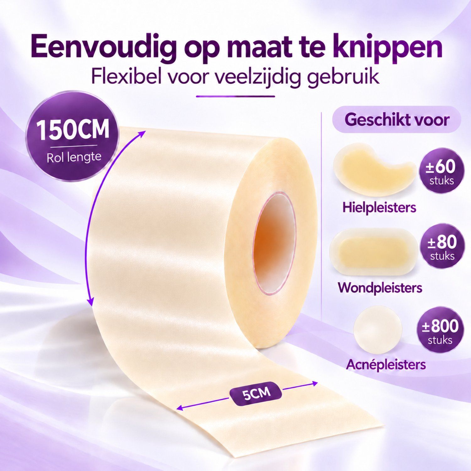 Veelzijdig inzetbaar voor kleine en grote huidzones.