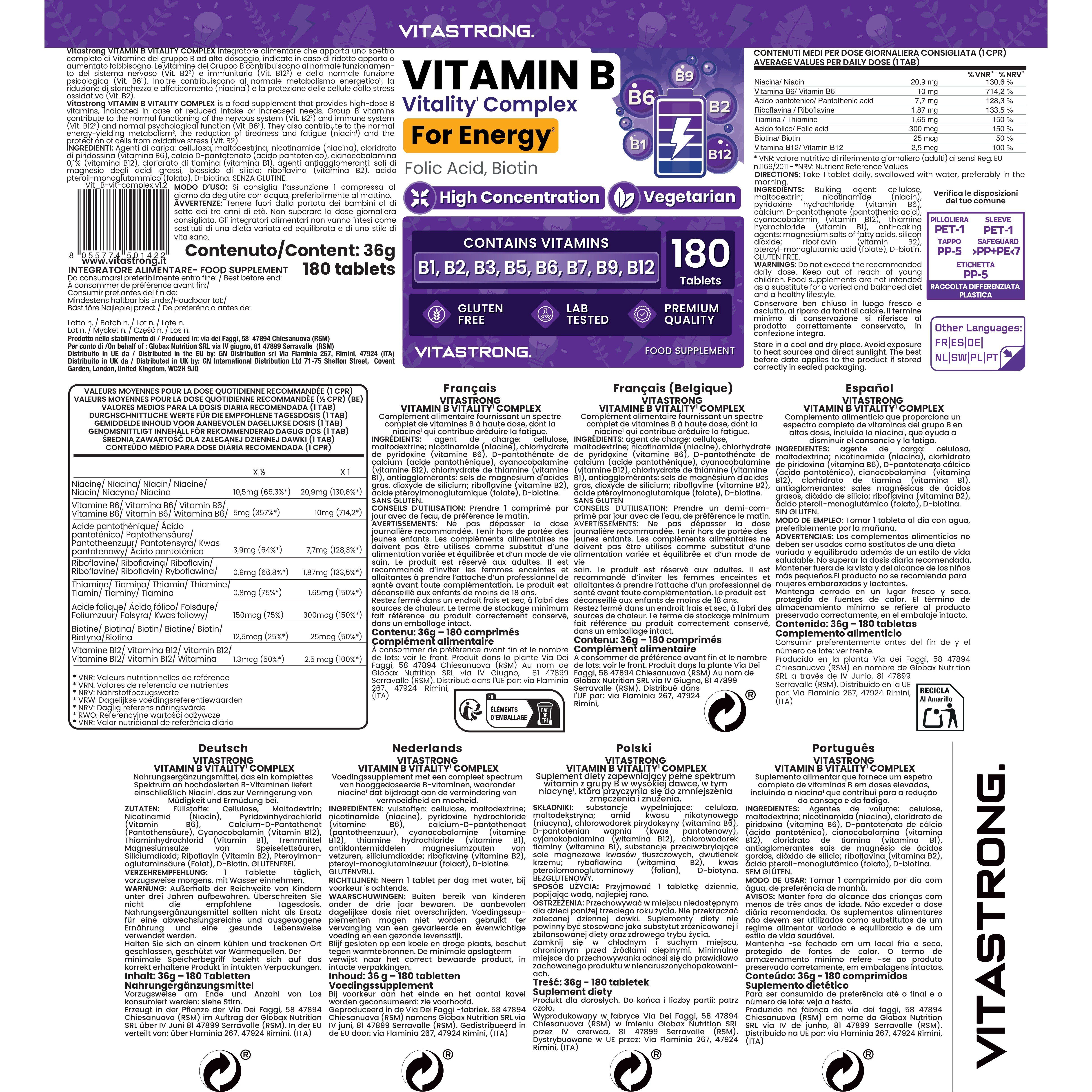 Bouteille de complexe d'enzymes DAO de Nature Love, végan, avec vitamine B6.