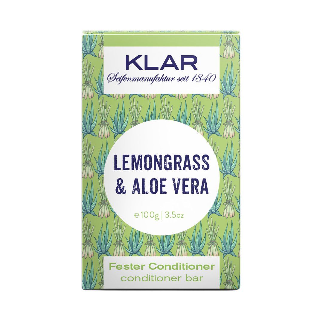 Klar zepen - Klar's vaste conditioner citroengras/aloë vera (voor vet haar)