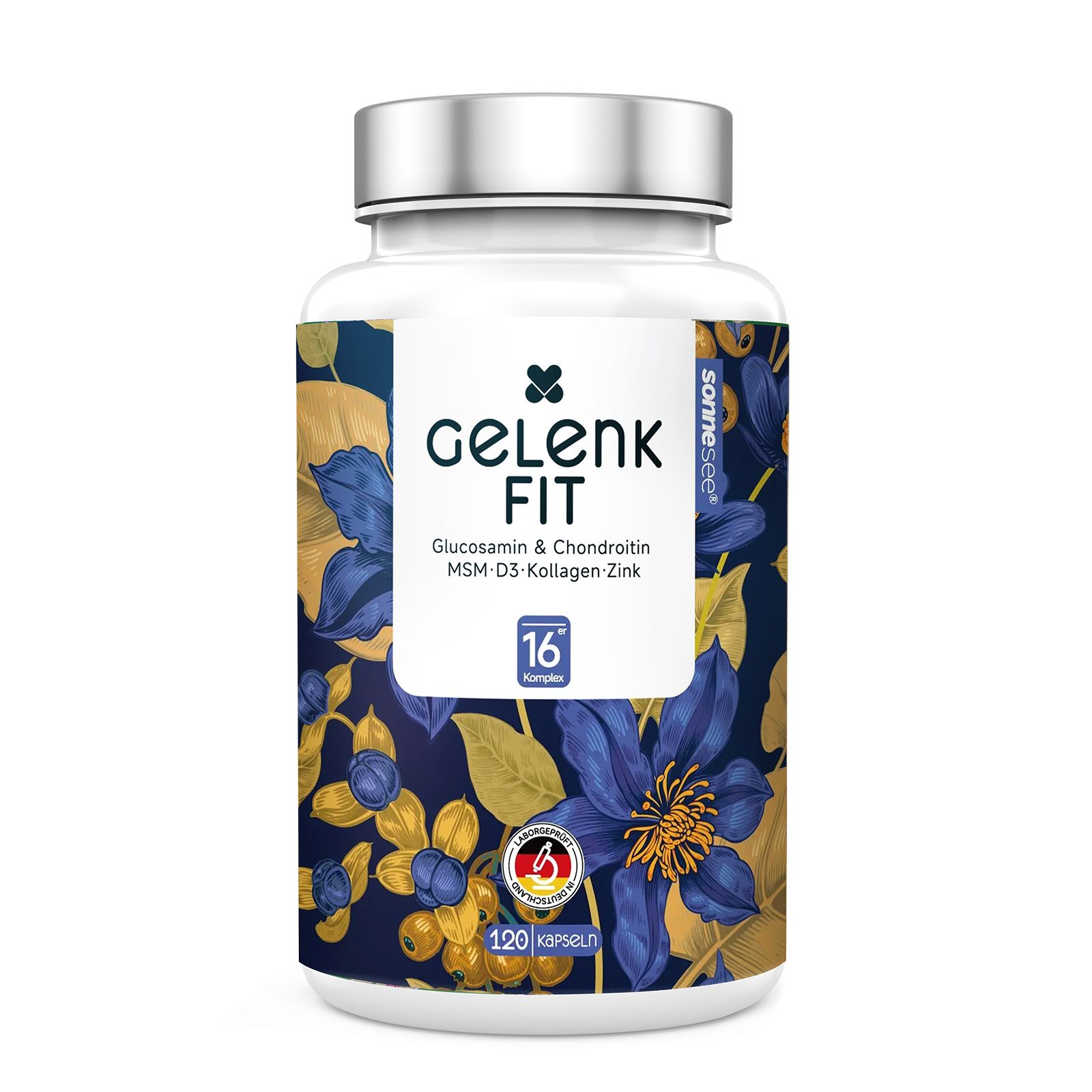 Gélules Gelenk Fit avec Glucosamine, Chondroïtine, MSM-D3, Collagène et Zinc. 120 gélules.