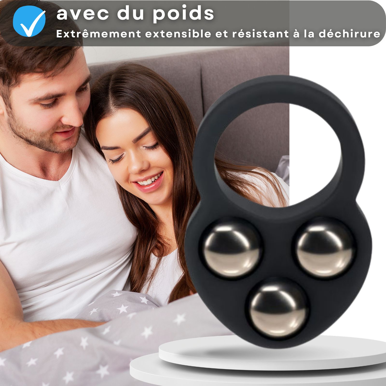 Lovelyness - Anneau pénien avec poids - Heavy - L