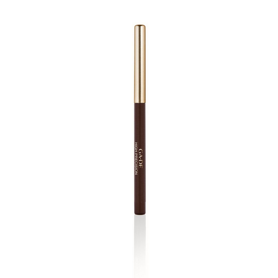 Eyeliner brun avec capuchon doré. Inscription: GA-DE High Precision.