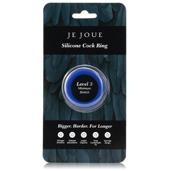 Verpakking met blauwe siliconen C-ring, niveau 3, minimale stretch.