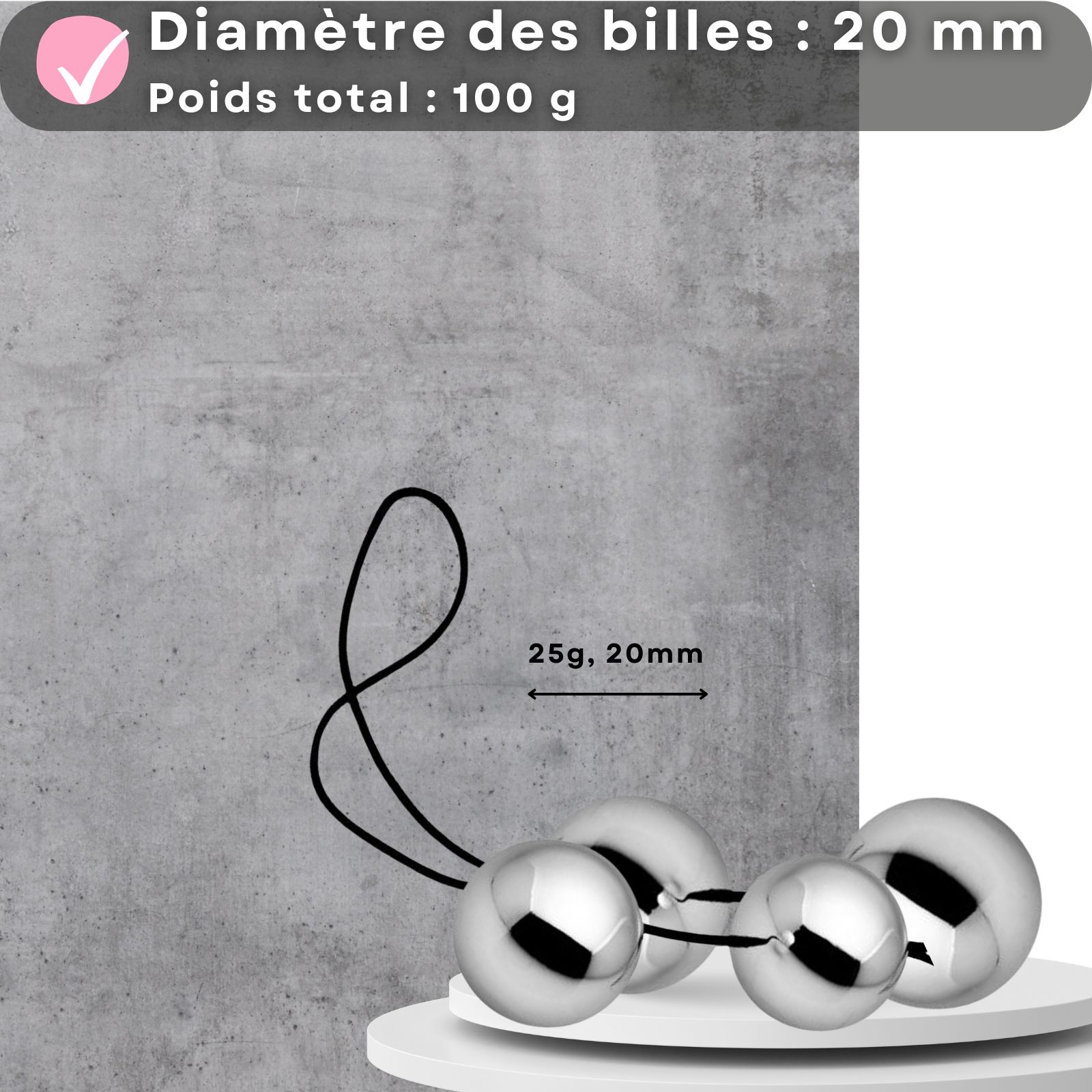 Lovelyness -  Perles d'amour en métal, 2 cm, 100 g