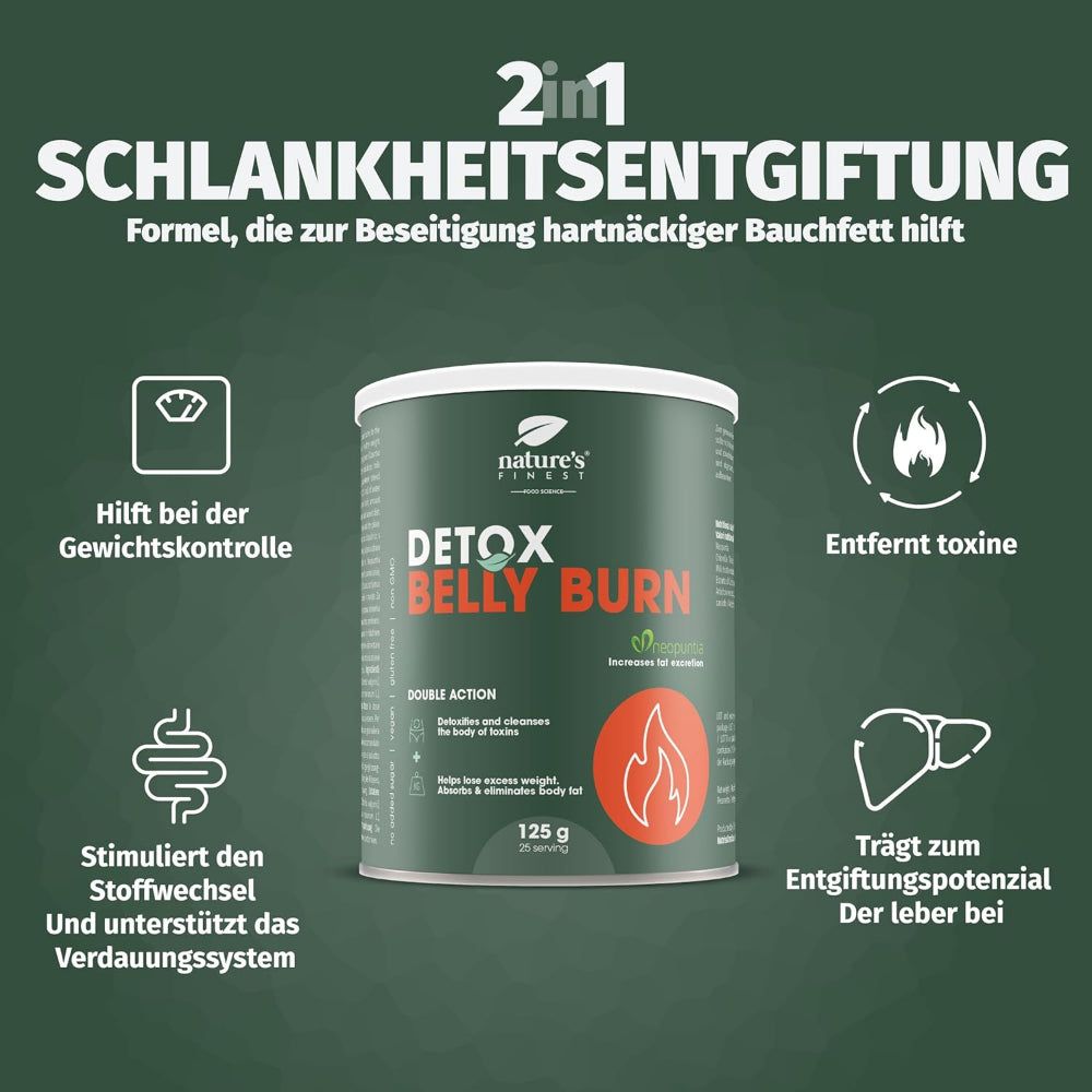 Nature's Finest Detox Belly Burn - Detox, afslanken & vetverbranding