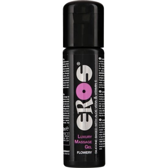 EROS Luxury Massage Gel, parfum fleuri. À base de silicone avec Aloe Vera & Vitamine E.
