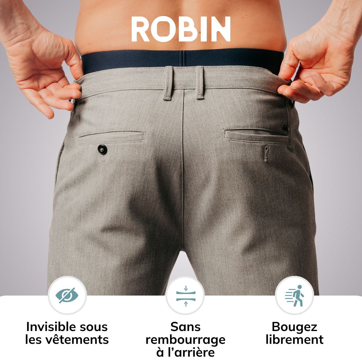 Boxer homme: invisible sous les vêtements, sans bourrelet arrière, bouge librement.