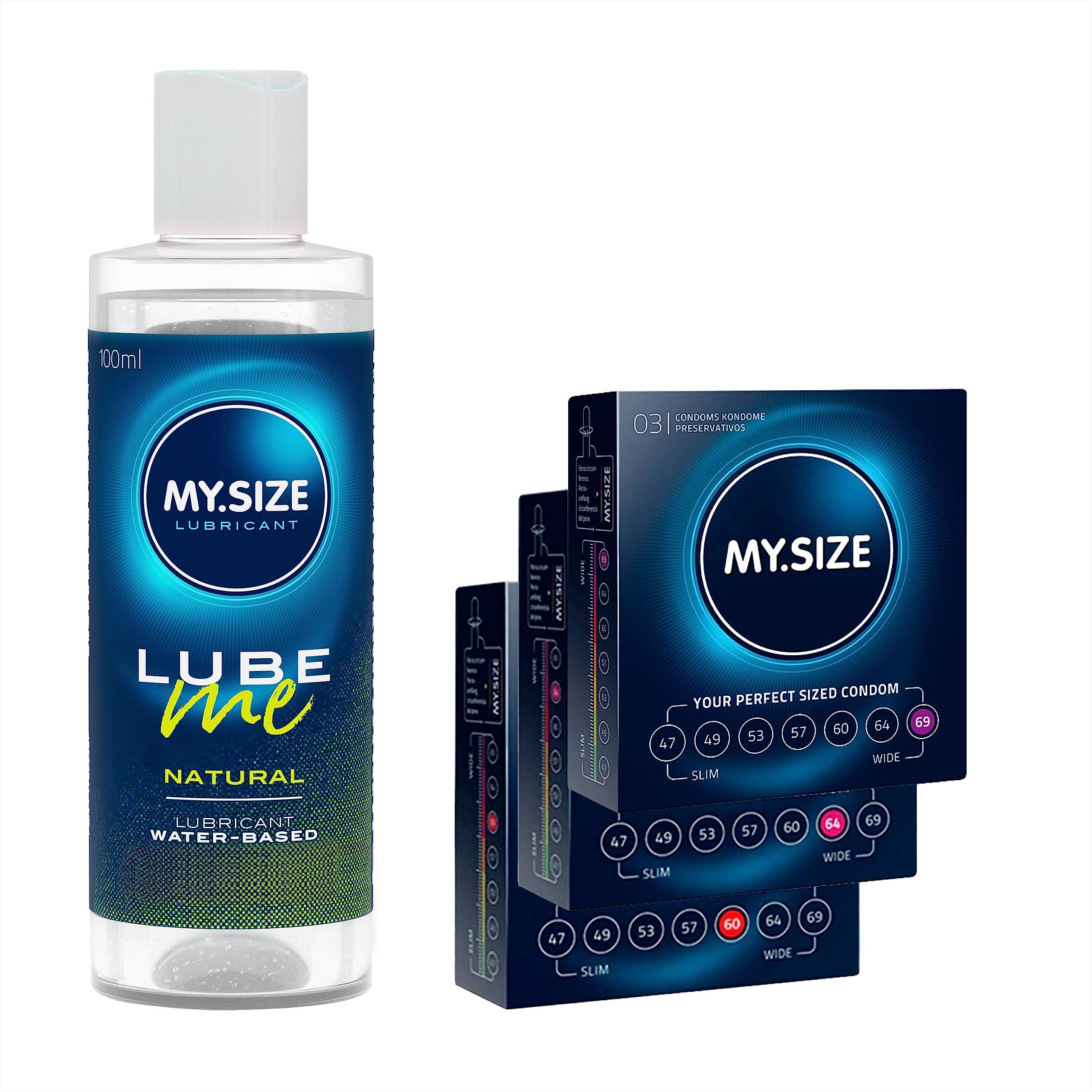 MY.SIZE Préservatifs + LUBE ME Natural Set