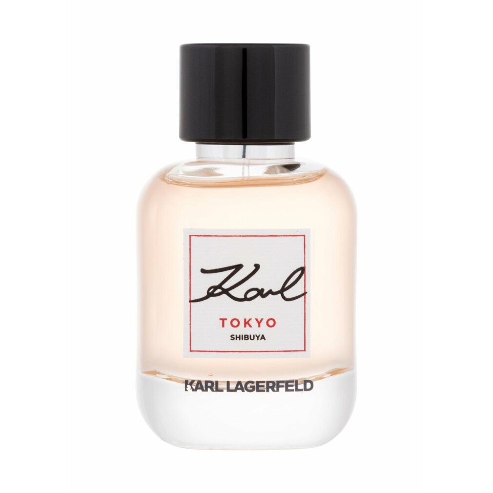 Flacon Karl Lagerfeld Karl Tokyo Shibuya Eau de Parfum avec bouchon noir.
