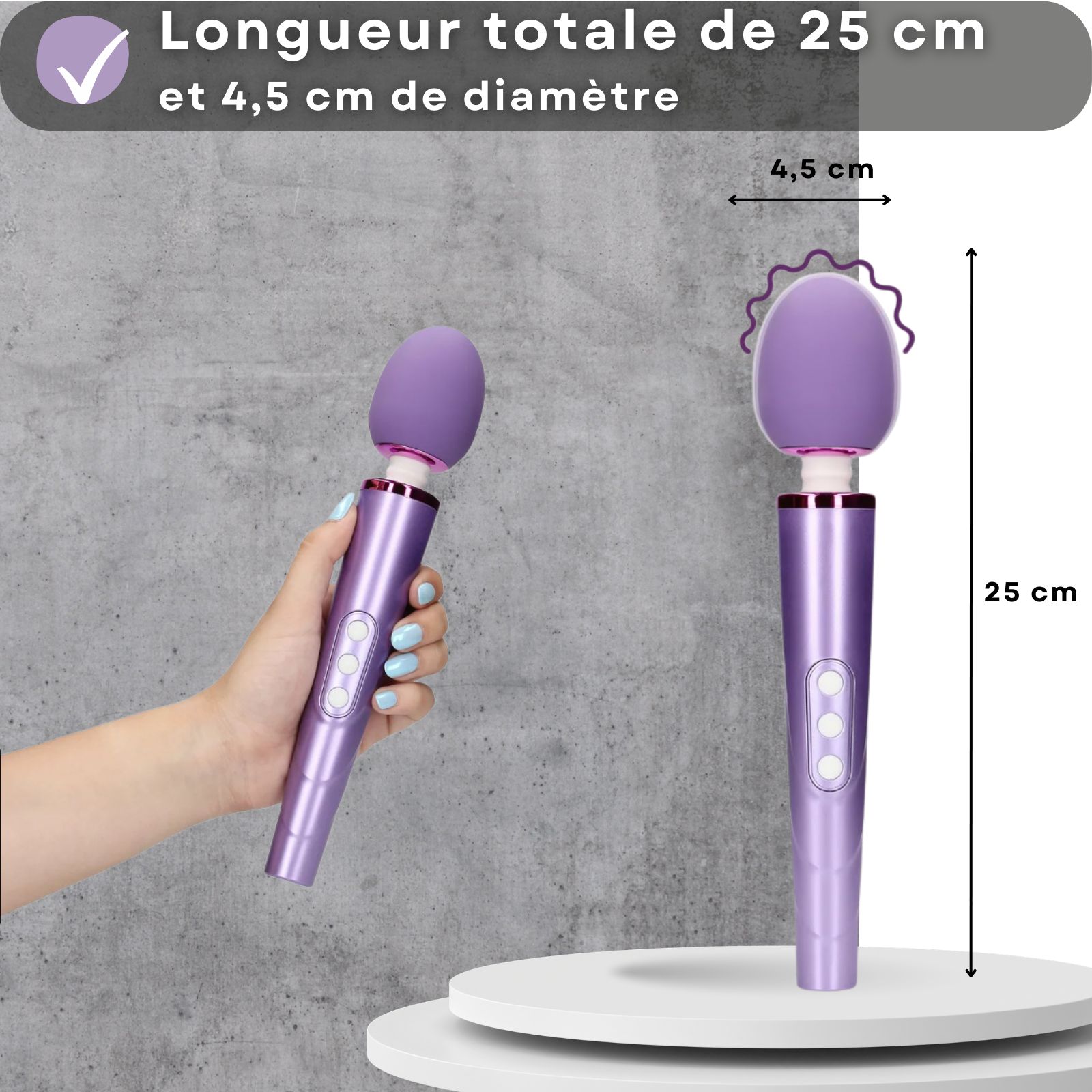 Lovelyness - Vibromasseur baguette de massage - Violet 1 pc(s) - Farmaline