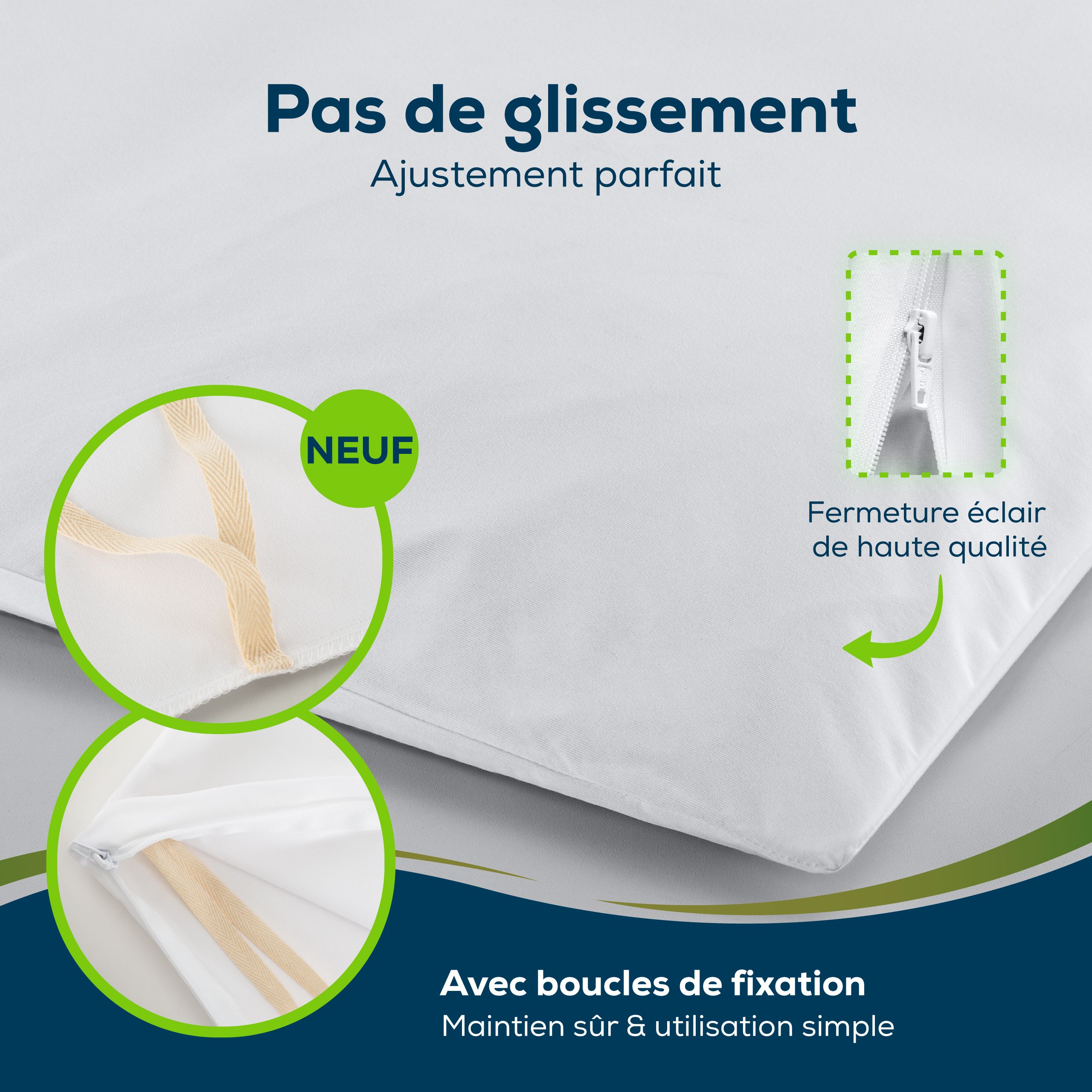 Sensalou housse de couette 200 x 200 blanc